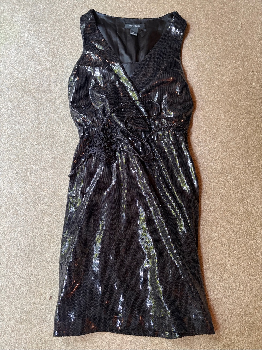 Black Sequin Cocktail Dress
